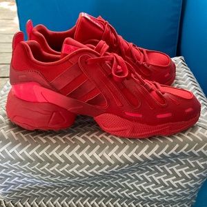Red adidas shoes size 10 like new